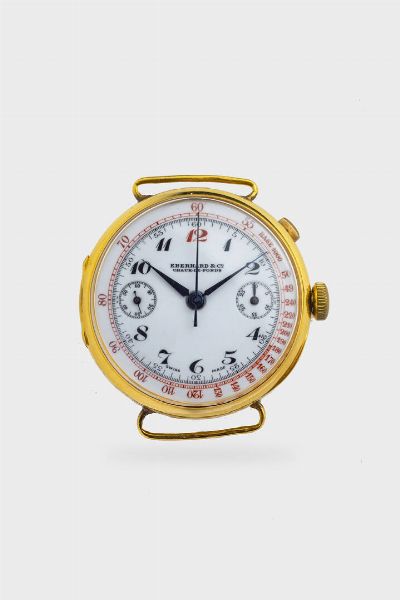 Eberhard : Mod. Pre-Extrafort Monopusher  anni '30  - Asta Orologi - Associazione Nazionale - Case d'Asta italiane