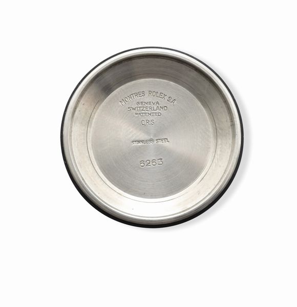 ROLEX : Raro Cosmograph Daytona ref 6263 in acciaio tasti a vite, carica manuale, ghiera tachimetrica in bachelite, quadrante argent�, contatori neri e bracciale Oyster  - Asta Orologi da Polso - Associazione Nazionale - Case d'Asta italiane