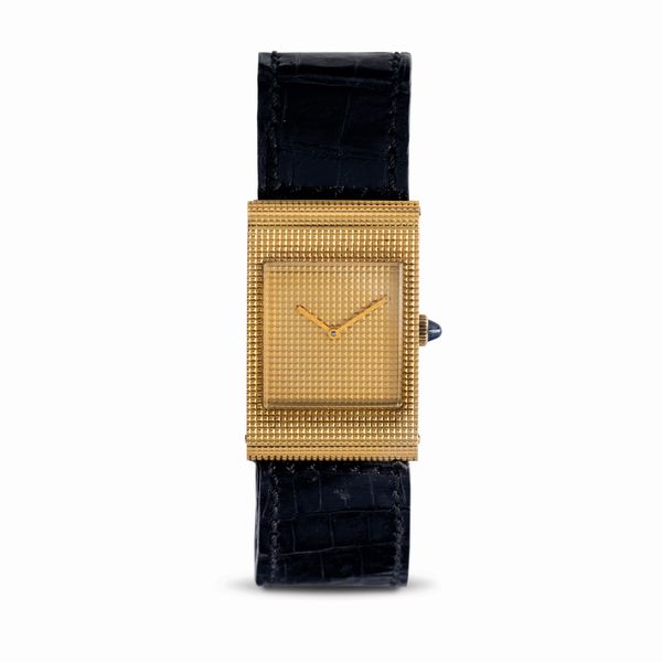 BOUCHERON : Raffinato orologio da polso  Reflet, in oro giallo 18k con elegante chiusura nascosta nell'ansa superiore quadrante dorato con lavorazione Clos de Paris  - Asta Orologi da Polso - Associazione Nazionale - Case d'Asta italiane