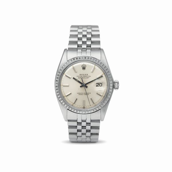 ROLEX : Iconico Datejust ref 1603 in acciaio, quadrante argent�, ghiera godronata, bracciale Jubilee corredato da scatola originale e garanzia  - Asta Orologi da Polso - Associazione Nazionale - Case d'Asta italiane