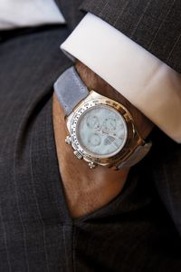 ROLEX : Attraente ed unico Cosmograph Daytona ref 116519 con quadrante in madreperla azzurra, cassa in oro bianco 18k corredato da scatola e garanzia  - Asta Orologi da Polso - Associazione Nazionale - Case d'Asta italiane