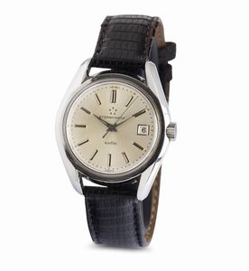 ETERNA : Kontiki impermeabile cassa in acciaio con fondello a vite, quadrante argent� con indici applicati e indicazione della data  - Asta Orologi da Polso - Associazione Nazionale - Case d'Asta italiane