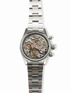 ROLEX : Raro Cosmograph Daytona ref 6263 in acciaio tasti a vite, carica manuale, ghiera tachimetrica in bachelite, quadrante argent�, contatori neri e bracciale Oyster  - Asta Orologi da Polso - Associazione Nazionale - Case d'Asta italiane