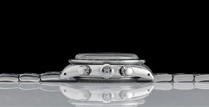 ROLEX : Raro Cosmograph Daytona ref 6263 in acciaio tasti a vite, carica manuale, ghiera tachimetrica in bachelite, quadrante argent�, contatori neri e bracciale Oyster  - Asta Orologi da Polso - Associazione Nazionale - Case d'Asta italiane