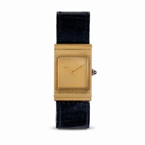 BOUCHERON - Raffinato orologio da polso  Reflet, in oro giallo 18k con elegante chiusura nascosta nell'ansa superiore quadrante dorato con lavorazione Clos de Paris