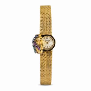 Jaeger-LeCoultre - Elegante e raffinato Montres � secret in oro giallo 18k con brillanti e pietre dure a carica manuale