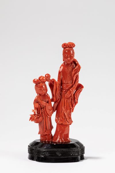 ☼FIGURA IN CORALLO  - Asta Arte Orientale  - Associazione Nazionale - Case d'Asta italiane