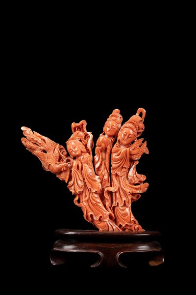 ☼SCULTURA IN CORALLO  - Asta Arte Orientale  - Associazione Nazionale - Case d'Asta italiane