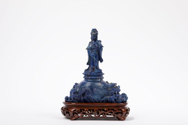 SCULTURA IN LASPISLAZZULO  - Asta Arte Orientale  - Associazione Nazionale - Case d'Asta italiane