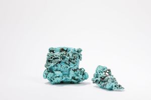 VASO IN TURCHESE  - Asta Arte Orientale  - Associazione Nazionale - Case d'Asta italiane