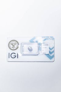 DIAMANTE ENTRO BLISTER - di ct 1 01  colore G  purezza VVS2.  Certificato di analisi IGI in data 19 luglio 2023