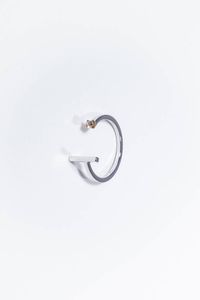 ANELLO - Peso gr 2 0 Misura 14 (54) in oro bianco  sommit con terminale geometrico e un diamante taglio brillante di ct  [..]