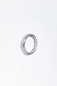 ETERNEL - Peso gr 4 1 Misura 14 (54) in oro bianco con diamanti taglio 16/16 per totali ct 1 30 ca.