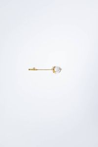 SPILLONE - Peso gr 5 8 in oro giallo con perla scaramazza diam. di mm 11 ca.