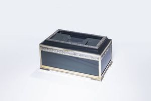 FABERGE' - 12x14 5x22 7 Importante scatola con coperchio  interamente in diaspro con struttura in argento  citt di Mosca  [..]