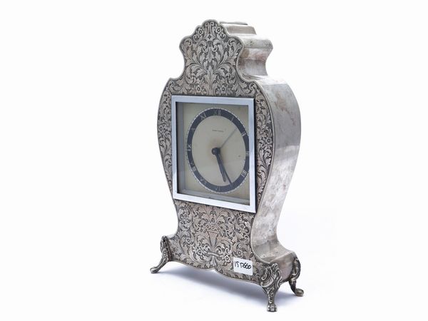 Orologio da tavolo rivestito in argento, Monet Watch  - Asta Una casa fiorentina. Tra tradizione e modernit L'argenteria - I  - Associazione Nazionale - Case d'Asta italiane