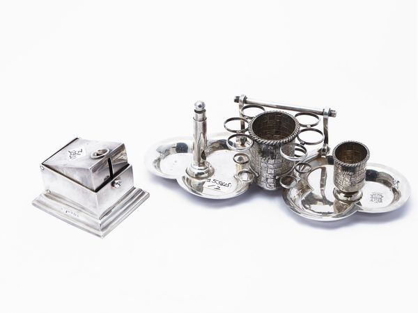 Set per fumatori di sigaro in argento  - Asta Una casa fiorentina. Tra tradizione e modernit� L'argenteria - I  - Associazione Nazionale - Case d'Asta italiane