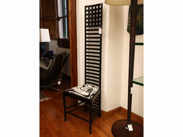 Sedia Hill House, da Charles Rennie Mackintosh  - Asta 	 Una casa fiorentina. Tra tradizione e modernit Arte moderna e contemporanea Raccolta di dipinti moderni e Design - II  - Associazione Nazionale - Case d'Asta italiane