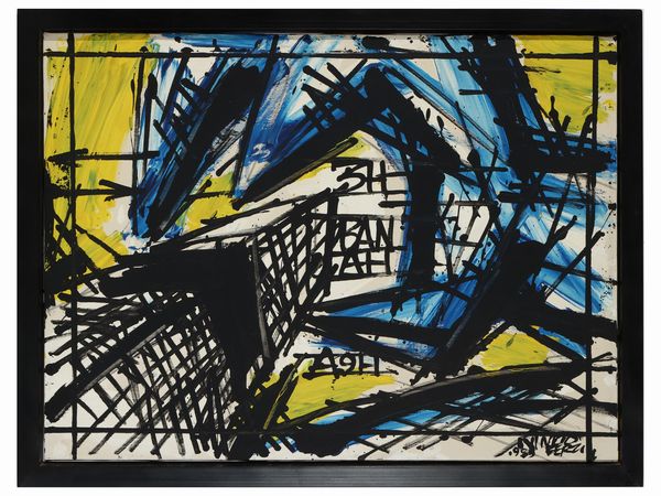 Vinicio Berti : Racconto antagonista - costruzione 2H BAN-MAN 1989  - Asta 	 Una casa fiorentina. Tra tradizione e modernit Arte moderna e contemporanea Raccolta di dipinti moderni e Design - II  - Associazione Nazionale - Case d'Asta italiane