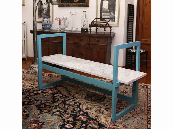 MICHELANGELO PISTOLETTO : Blue Bench 1966-1979  - Asta 	 Una casa fiorentina. Tra tradizione e modernit Arte moderna e contemporanea Raccolta di dipinti moderni e Design - II  - Associazione Nazionale - Case d'Asta italiane