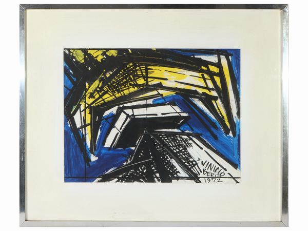 Vinicio Berti : Oppositore antagonista 1972  - Asta 	 Una casa fiorentina. Tra tradizione e modernit Arte moderna e contemporanea Raccolta di dipinti moderni e Design - II  - Associazione Nazionale - Case d'Asta italiane