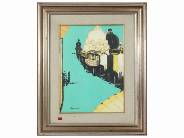 REMO BRINDISI : Basilica della salute di Venezia  - Asta 	 Una casa fiorentina. Tra tradizione e modernit Arte moderna e contemporanea Raccolta di dipinti moderni e Design - II  - Associazione Nazionale - Case d'Asta italiane