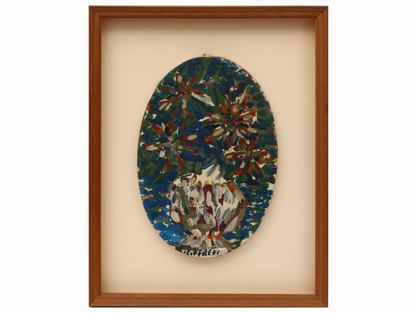 Silvio Loffredo : Fiori 1968  - Asta 	 Una casa fiorentina. Tra tradizione e modernit Arte moderna e contemporanea Raccolta di dipinti moderni e Design - II  - Associazione Nazionale - Case d'Asta italiane