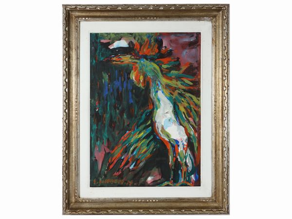 Silvio Loffredo : Gallo 1973  - Asta 	 Una casa fiorentina. Tra tradizione e modernit Arte moderna e contemporanea Raccolta di dipinti moderni e Design - II  - Associazione Nazionale - Case d'Asta italiane