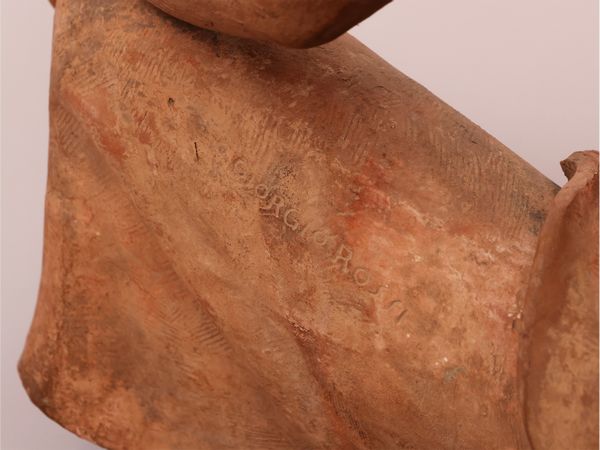 Giorgio Rossi : Donna con cornucopia 1930-1940  - Asta 	 Una casa fiorentina. Tra tradizione e modernit Arte moderna e contemporanea Raccolta di dipinti moderni e Design - II  - Associazione Nazionale - Case d'Asta italiane