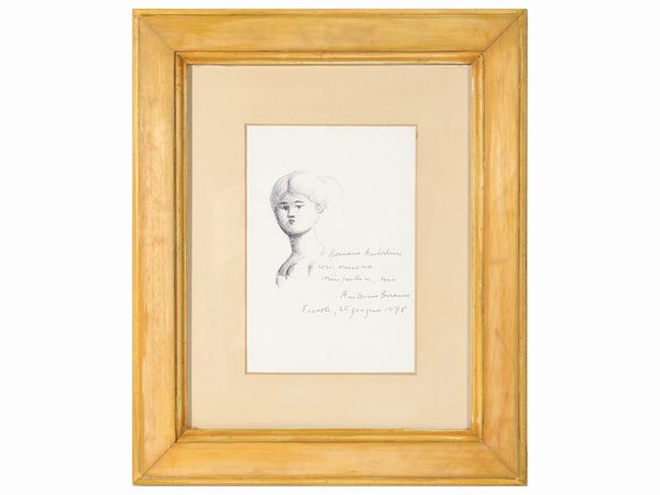 Antonio Bueno : Figura femminile 1978  - Asta 	 Una casa fiorentina. Tra tradizione e modernit Arte moderna e contemporanea Raccolta di dipinti moderni e Design - II  - Associazione Nazionale - Case d'Asta italiane