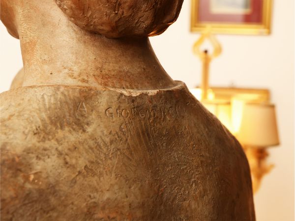 Giorgio Rossi : Madonna con Bambino 1938  - Asta 	 Una casa fiorentina. Tra tradizione e modernit Arte moderna e contemporanea Raccolta di dipinti moderni e Design - II  - Associazione Nazionale - Case d'Asta italiane