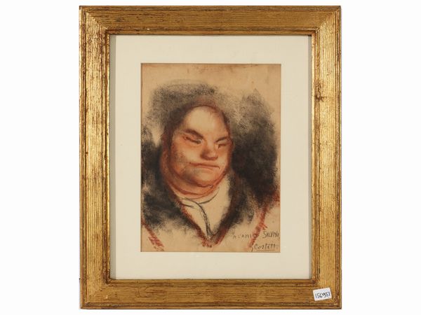 Giovanni Costetti : Caricatura  - Asta 	 Una casa fiorentina. Tra tradizione e modernit Arte moderna e contemporanea Raccolta di dipinti moderni e Design - II  - Associazione Nazionale - Case d'Asta italiane