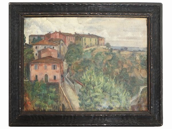 MARIO DISERTORI : Paese del Valdarno  - Asta 	 Una casa fiorentina. Tra tradizione e modernit Arte moderna e contemporanea Raccolta di dipinti moderni e Design - II  - Associazione Nazionale - Case d'Asta italiane