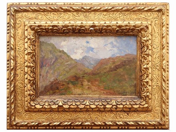 Giovanni Cappa Legora : Paesaggio montano 1922  - Asta 	 Una casa fiorentina. Tra tradizione e modernit Arte moderna e contemporanea Raccolta di dipinti moderni e Design - II  - Associazione Nazionale - Case d'Asta italiane