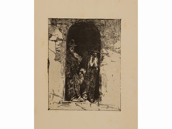 Giovanni Fattori : Incisioni del Fattori  - Asta 	 Una casa fiorentina. Tra tradizione e modernit Arte moderna e contemporanea Raccolta di dipinti moderni e Design - II  - Associazione Nazionale - Case d'Asta italiane