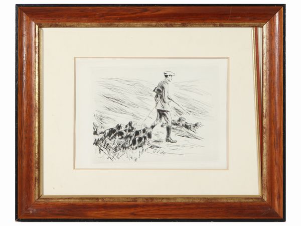 MAX LIEBERMANN : La caccia  - Asta 	 Una casa fiorentina. Tra tradizione e modernit Arte moderna e contemporanea Raccolta di dipinti moderni e Design - II  - Associazione Nazionale - Case d'Asta italiane