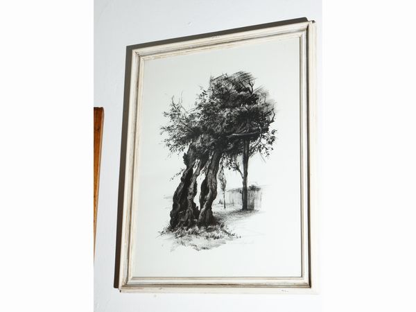 Folco Cianfanelli : Scorci di citt  - Asta 	 Una casa fiorentina. Tra tradizione e modernit Arte moderna e contemporanea Raccolta di dipinti moderni e Design - II  - Associazione Nazionale - Case d'Asta italiane