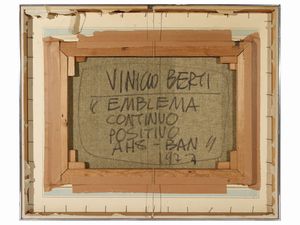 Vinicio Berti : Emblema continuo positivo AHS-BAN 1977  - Asta 	 Una casa fiorentina. Tra tradizione e modernit Arte moderna e contemporanea Raccolta di dipinti moderni e Design - II  - Associazione Nazionale - Case d'Asta italiane