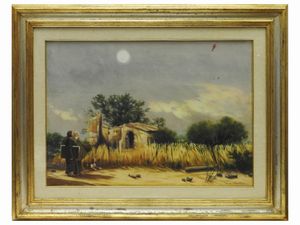 Silvestro Pistolesi - Paesaggio con frati