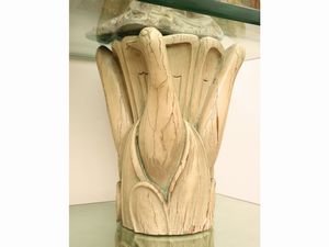 Consolle in legno laccato ad imitazione dell'avorio, attribuibile a Giovanni Gariboldi  - Asta 	 Una casa fiorentina. Tra tradizione e modernit� Arte moderna e contemporanea Raccolta di dipinti moderni e Design - II  - Associazione Nazionale - Case d'Asta italiane