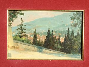 POMPEO MASSANI - Veduta di paese