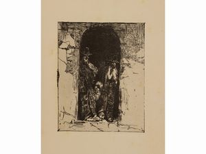 Giovanni Fattori : Incisioni del Fattori  - Asta 	 Una casa fiorentina. Tra tradizione e modernit Arte moderna e contemporanea Raccolta di dipinti moderni e Design - II  - Associazione Nazionale - Case d'Asta italiane