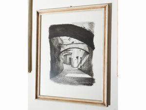 Folco Cianfanelli : Scorci di citt  - Asta 	 Una casa fiorentina. Tra tradizione e modernit Arte moderna e contemporanea Raccolta di dipinti moderni e Design - II  - Associazione Nazionale - Case d'Asta italiane