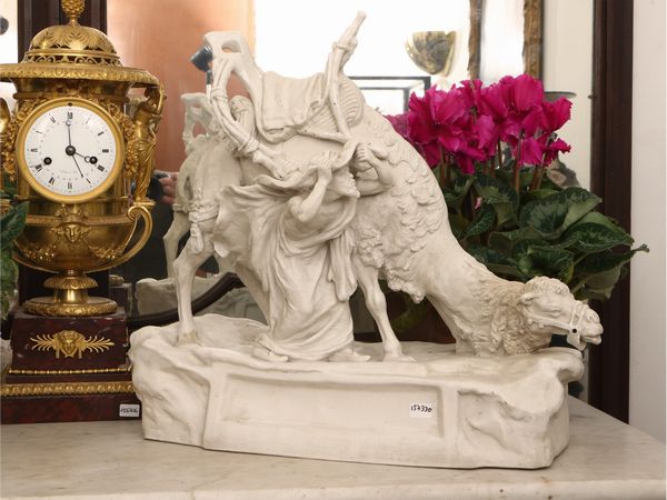 Grande gruppo orientalista in biscuit, Amphora  - Asta Una casa fiorentina. Tra tradizione e modernit Le collezioni, i dipinti, gli arredi - III  - Associazione Nazionale - Case d'Asta italiane