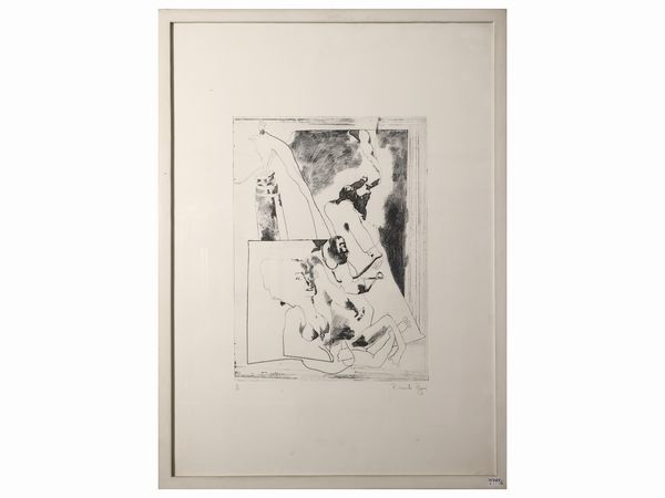 Lotto di stampe e studi a tecnica mista  - Asta Una casa fiorentina. Tra tradizione e modernit Le collezioni, i dipinti, gli arredi - III  - Associazione Nazionale - Case d'Asta italiane