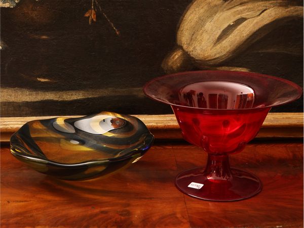 Due oggetti in vetro soffiato  - Asta Una casa fiorentina. Tra tradizione e modernit Le collezioni, i dipinti, gli arredi - III  - Associazione Nazionale - Case d'Asta italiane