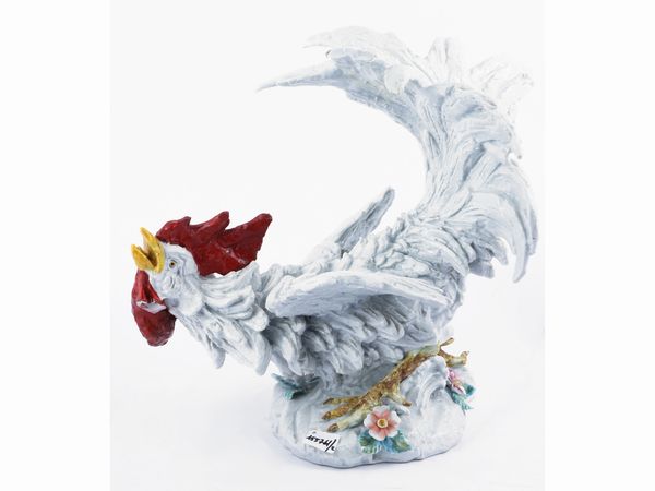 Coppia di galli in porcellana  - Asta Una casa fiorentina. Tra tradizione e modernit Le collezioni, i dipinti, gli arredi - III  - Associazione Nazionale - Case d'Asta italiane