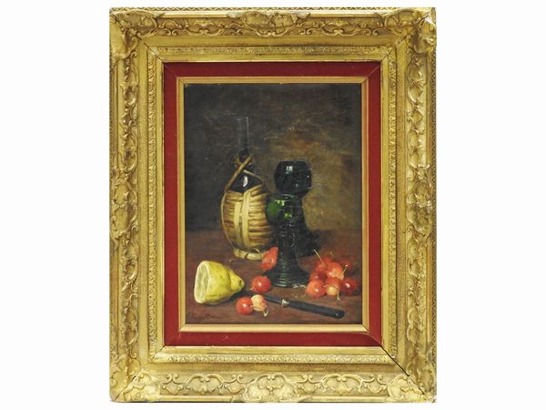 Armand Etienne Corpet : Natura morta  - Asta Una casa fiorentina. Tra tradizione e modernit Le collezioni, i dipinti, gli arredi - III  - Associazione Nazionale - Case d'Asta italiane