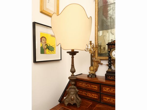 Coppia di torciere in rame argentato  - Asta Una casa fiorentina. Tra tradizione e modernit Le collezioni, i dipinti, gli arredi - III  - Associazione Nazionale - Case d'Asta italiane