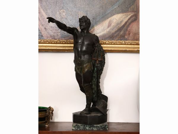 Gladiatore con tridente  - Asta Una casa fiorentina. Tra tradizione e modernit Le collezioni, i dipinti, gli arredi - III  - Associazione Nazionale - Case d'Asta italiane